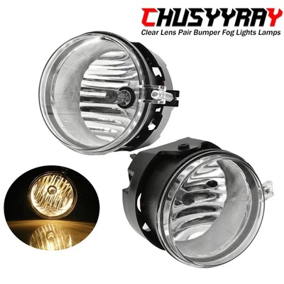 FOR  2005-2007 Dodge Caravan Clear Pair Bumper Fog Lights Front Lamps LH+RH - Image 1 of 4