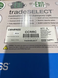 Hubbell Compass CCRRC NEW Box Of 6 Led Exit/ Emergency Light - Picture 1 of 2