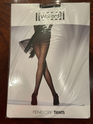 ¡NUEVO!  RARO!  Wolford - Medias Penélope - Talla Mediana - Color Negro 19058-7005 Foto 1 de 2