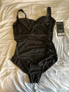 Miraclesuit Sanibel 6518763DD One-Piece Black Women's Size 18 - Picture 1 of 13