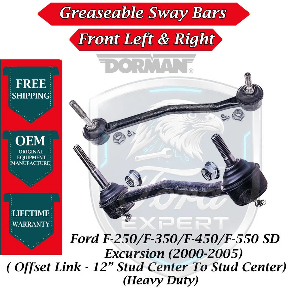 Barra estabilizadora delantera DORMAN OEM para Ford Excursion F-250/350/450/550 SD 2000-2005 Foto 1 de 4