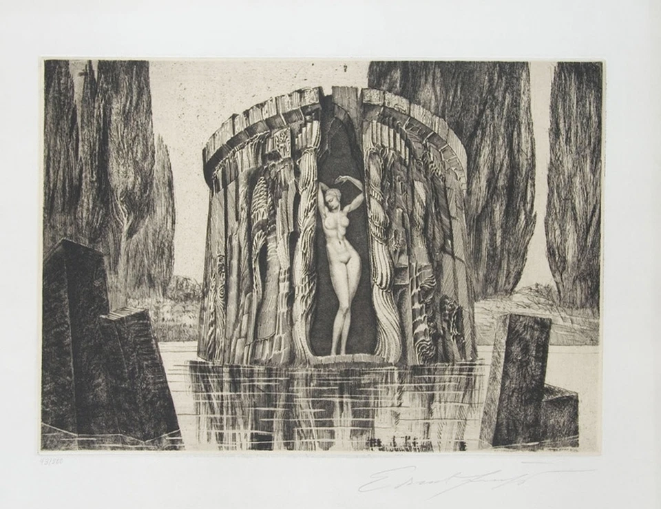 Ernst Fuchs, 1974,  Geburt der Venus, Radierung, num., handsigniert - Bild 1 von 1