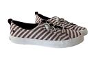 Sperry Crest Vibe Lifestyle Memory Foam Sneakers Red White Stripe Size 11 Womens