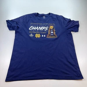 Under Armour Notre Dame Irish Lacrosse National Champions Shirt Adult XL Blue - Picture 1 of 7
