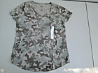 Women's Sonoma V Neck Camo Cap Sleeve T Shirt  Size Small NEW