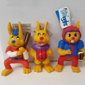 (Set of 3) Bunny Bunch Sports Bunnies Squeaking Dog Toys - Picture 1 of 4