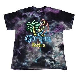 Corona Extra Beer Shirt Mens Large Ripple Graphic Tee Tshirt Tie Dye Nerd Logo - Picture 1 of 8