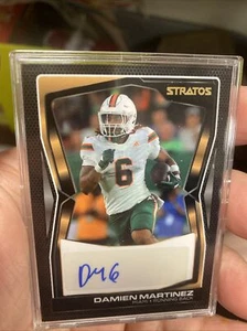 Damien Martinez 2025 Stratos autógrafo automático radiocontrol novato Miami Hurricanes 30/06 - Imagen 1 de 4