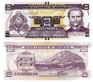 HONDURAS P-97d 2 Lempiras 2019 UNC X 10 Banknotes - Picture 1 of 1