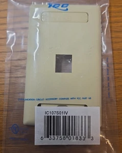 ICC Abdeckplatte - 1 Gang 1 Port - Elfenbein - ABS Kunststoff IC107S01IV Kat 5 6 7 - Bild 1 von 5