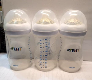 Philips Avent Natürliche Weithals-Babyflaschen Klar 9 Unzen (3er Set) - Bild 1 von 1