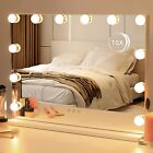 Lighted Makeup Vanity Mirror with Lights, Hollywood Mirror with 12pcs Dimmabl...