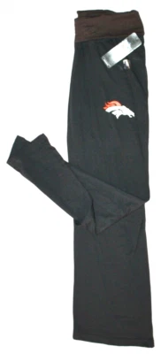 NFL TEAM APPAREL Denver Broncos Womens Team Logo Yoga Stretch Pants M - NFL