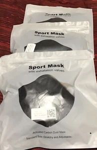 3 pack sport mask with Valves New - Picture 1 of 2