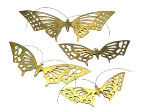 FARFALLE IN OTTONE Appendiabiti da Parete Decorazioni Laurea Misure MCM - Foto 1 di 12