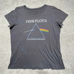 Pink Floyd Distressed Hole & Paint Stained Shirt Adult XL Gray Pink Floyd Tag - Picture 1 of 9