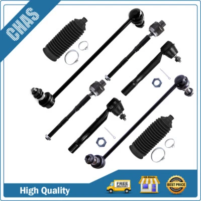 Compatível com Nissan Rogue 2014-2015 Nissan Rogue Select 8 peças barra oscilante dianteira da extremidade da haste de amarração - Imagem 1 de 4