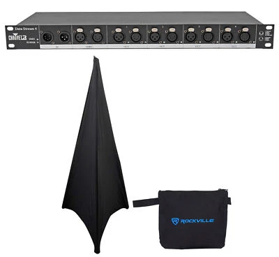 Chauvet DJ Data Stream 4 Datastream 1 - 4 Optical Splitter+Scrim Cloth+Pouch - Image 1 of 4