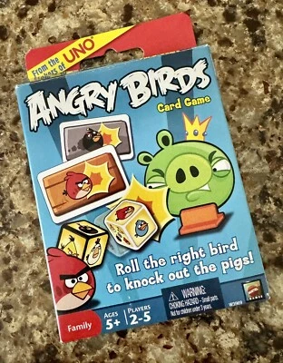 ANGRY BIRDS CARD GAME Makers of UNO Mattel 2-5 Players Complete - Image 1 of 2