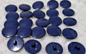25 NEW NAVY BLUE JACKET COAT VEST FANCY PLASTIC Buttons 7/8 Inch SHANK ON BACK - Picture 1 of 4