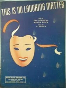 Vintage Sheet Music This Is No Laughing Matter 1941 Voice Guitar Piano - Picture 1 of 2