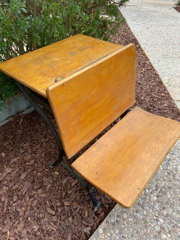 Antique Student Desk Cover
