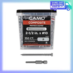 #10 2-1/2 in. Gray Star Drive Trim-Head Composite Deck Screw (350-Count) - Picture 1 of 5