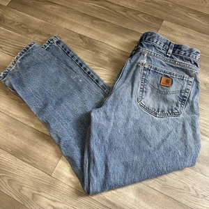 Carhartt Denim Jeans Mens 35 x32 Paint & Work Wear- B17 DST Carpenter READ - Picture 1 of 15