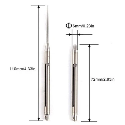 Palito de dente portátil acampamento ferramenta de sobrevivência push-pull 1 peça EDC liga push-pull - Imagem 1 de 4