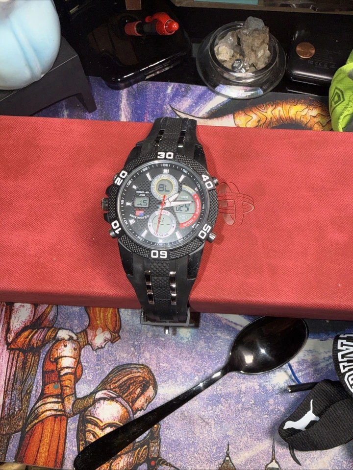 MEN'S BLACK ANA DIGI SPORT WATCH U.S. Polo ASSN - Image 1 of 3