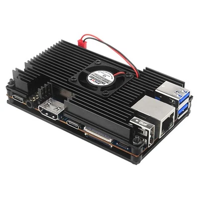 Aluminum Cover Case Base Active Passive Cooling Heatsink Kit for Orange Pi 5 5B - Image 1 of 4