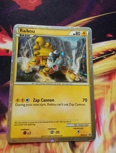 Pokémon Raikou HGSS19 Black Star Promo Holo Card LP Estado  - Imagen 1 de 11