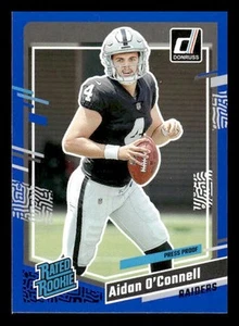 2023 Donruss #360 Aidan O'Connell RC Rookie Press Proof Blue Las Vegas Raiders - Picture 1 of 2