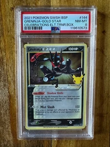 POKEMON TCG - CELEBRATIONS - GRENINJA GOLD STAR SWSH144 - PSA 8 - Picture 1 of 2