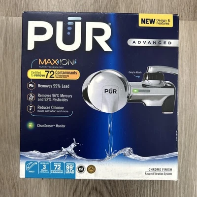 PUR Max Ion Advanced Faucet Filter Filtration System Purifier Chrome Open Box - Image 1 of 4