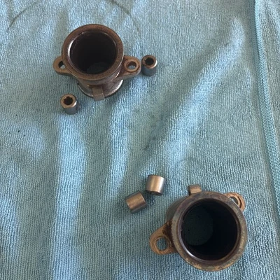 1994 Yamaha VMAX V-Max VMX1200 Exhaust Outlet Stubs  Manifold Rear Head - Image 1 of 4