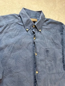Camisa Ariat Para Hombres M Hawaiana Manga Corta Tremaine Texturizada Calce Clásico Tropical - Imagen 1 de 14