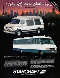 Starcraft Chevy Van & Wohnmobil Original Farbdruckanzeige 1990 - Bild 1 von 1