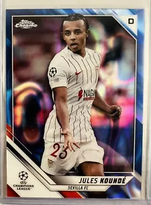 Jules Kounde 2021-22 Topps Chrome UEFA UCL Blue Lava Refractor SSP Sevilla FC - Picture 1 of 3