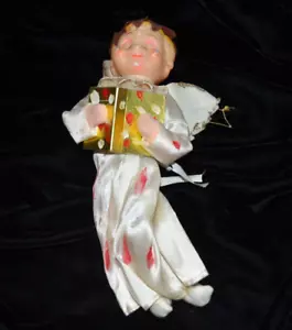 RUBBER FACE ELF ANGEL BOY PIXIE Christmas BENDABLE ARMS LEGS 8" ORNAMENT Vintage - Picture 1 of 8