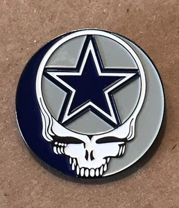 Grateful Dead Dallas Cowboys Anstecknadel. Hutnadel. Steal Your Face. - Bild 1 von 3