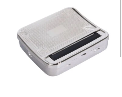 Zigaretten Rollbox Metall Zigarettendrehmaschine Tabak Drehmaschine Tabakbox - Bild 1 von 2