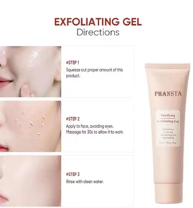 Face Exfoliating Gel Cleanser Remove Dead Skin, Gentle Scrub Oil Control PHANSTA - Picture 1 of 11