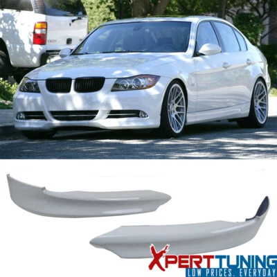 Fits 05-08 BMW E90 Sedan PP Front Bumper Lip Painted #300 Alpine White III - Image 1 of 4