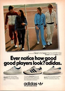 SCARPE DA TENNIS ADIDAS VINTAGE 1981 STAMPA ANNUNCIO - Foto 1 di 1