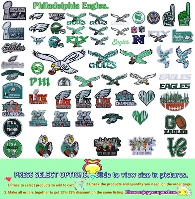 Philadelphia Eagles Football Patches logo iron,sew ✈️from Thai by USPS agent🚚 - Image 1 of 4