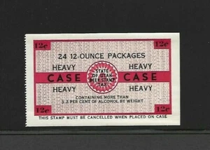 U.S. STATE OF UTAH BEER TAX PAID STAMP, STATE REVENUE CATALOG # B20, N/H - Picture 1 of 1