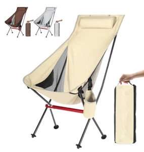 Outdoor Camping Ultralight Folding Chair Folding Chair Outdoor w/Side Pocket - Picture 1 of 32