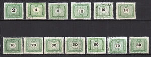 Hongrie Magyar Posta 1953 série de 13 timbres-taxe oblitérés/TE3285 - Imagen 1 de 1
