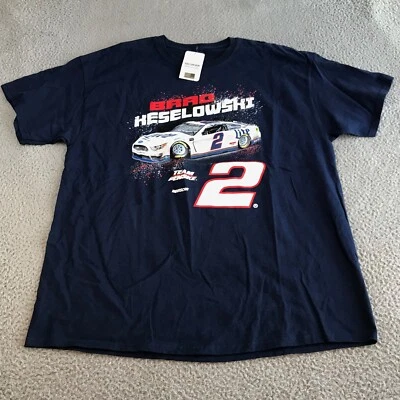 Team Penske Brad Keselowski #2 Shirt Men's XL Blue Short Sleeve Nascar NWT - Image 1 of 4